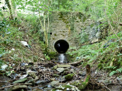 Culvert above the tramroad. It's very likely to be the same as the original one under the tramroad itself, ST 1782 9707, August 2012